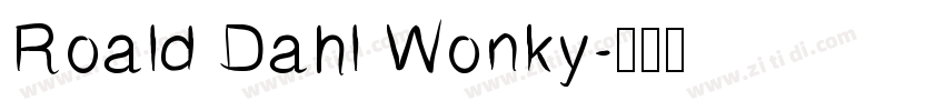 Roald Dahl Wonky字体转换